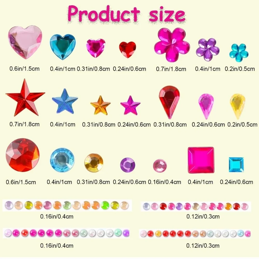 Colorful Gem Sticker Set for Parties